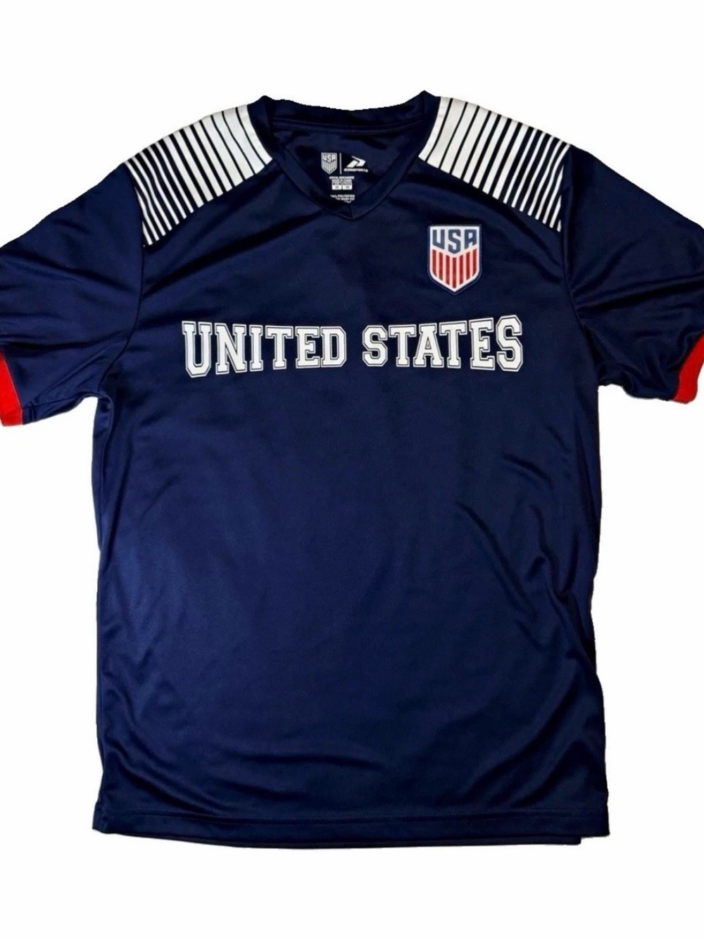 Icon Sports USA Soccer Jersey Navy/ White/Red Men's Medium Officially
Licensed